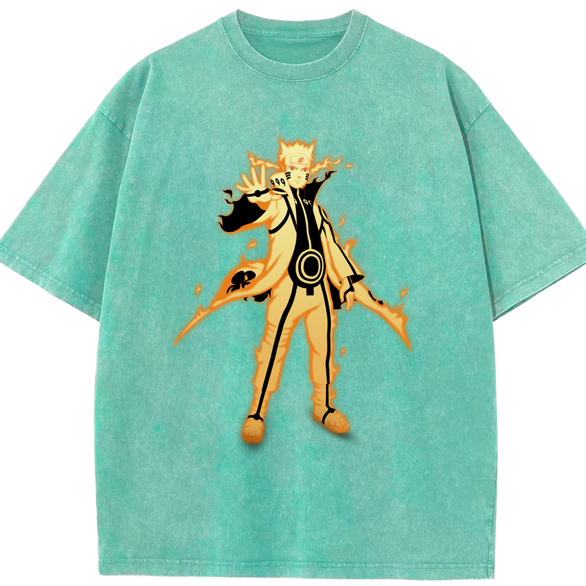 （画像用） NARUTO -ナルト- うずまき ナルト Uzumaki Naruto 綿100% ヴィンテージ風 半袖Tシャツ（フロントプリント）
